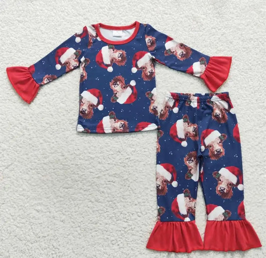 Holiday Cow Pajamas - Ruffle