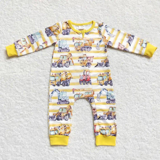 Construction Trucks Romper