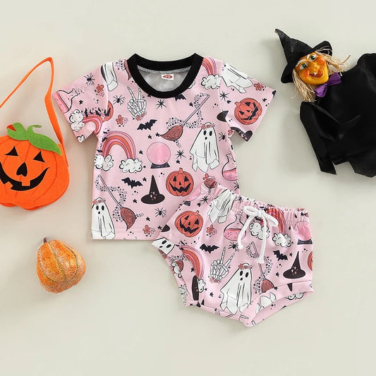 2 Piece Pink Halloween Set