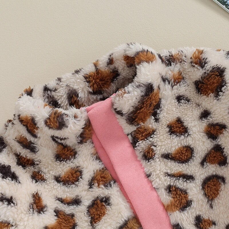 Leopard Print Patchwork Fleece