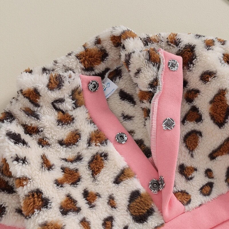 Leopard Print Patchwork Fleece