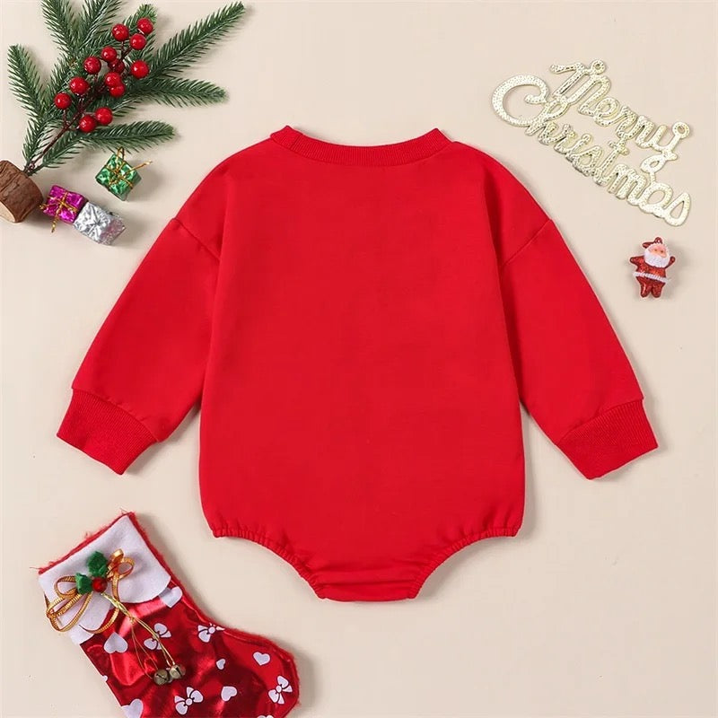 Santa Baby Embroidered Romper