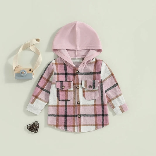 Pink Hooded Flannel