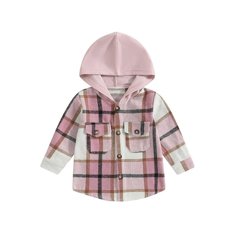 Pink Hooded Flannel