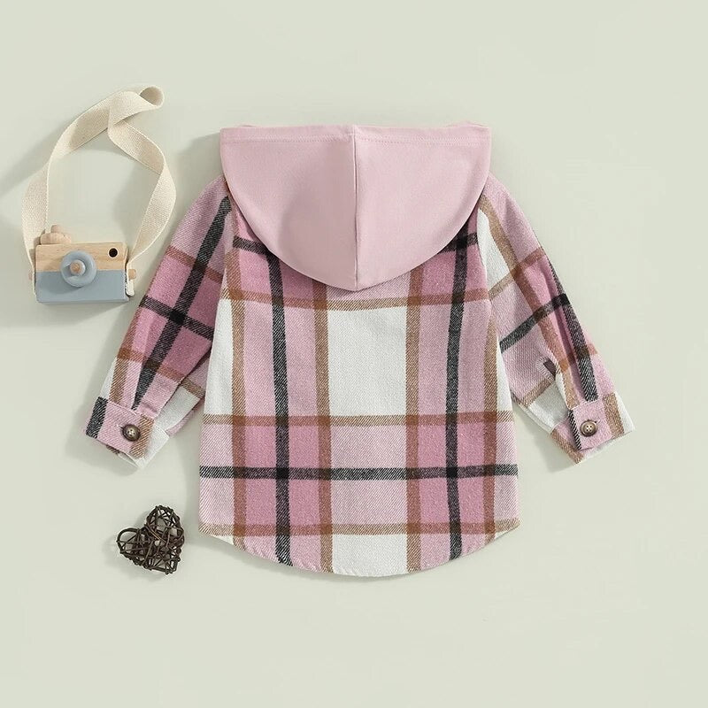 Pink Hooded Flannel