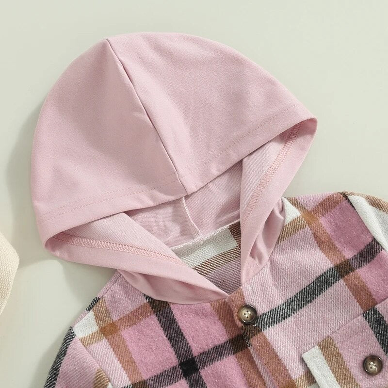 Pink Hooded Flannel