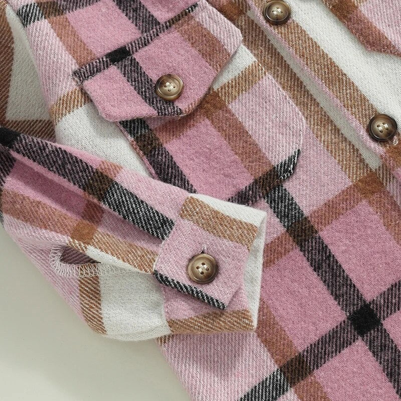 Pink Hooded Flannel