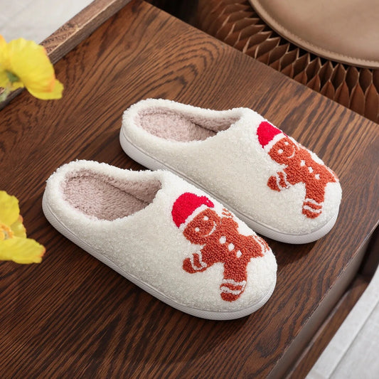 Women's House Slippers - Gingerbread Man