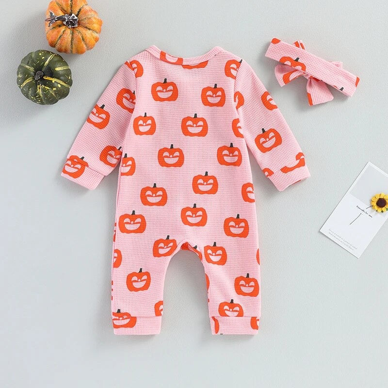 Pink Pumpkin Romper